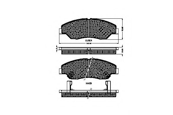 set placute frana,frana disc