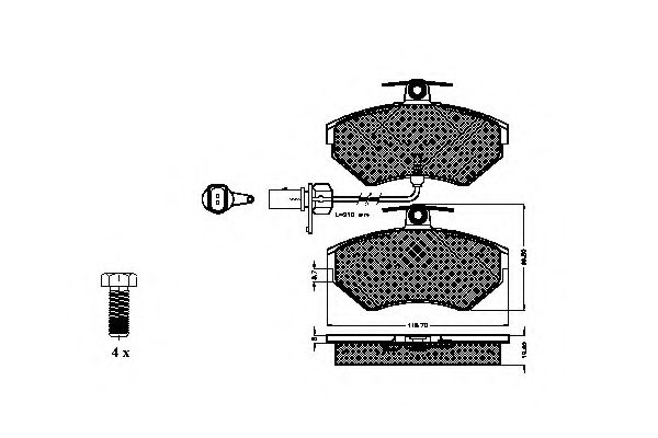 set placute frana,frana disc