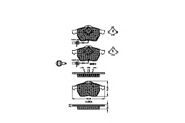 set placute frana,frana disc