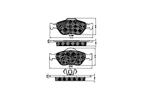 set placute frana,frana disc