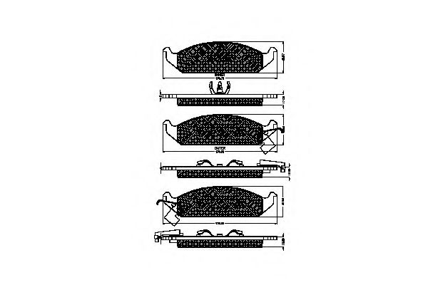 set placute frana,frana disc