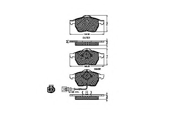 set placute frana,frana disc