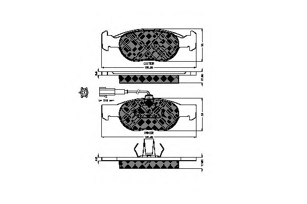 set placute frana,frana disc