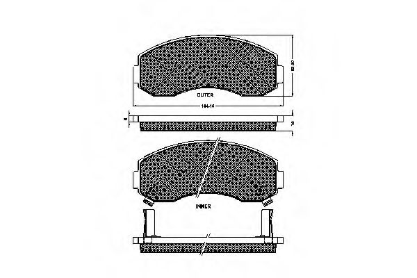 set placute frana,frana disc