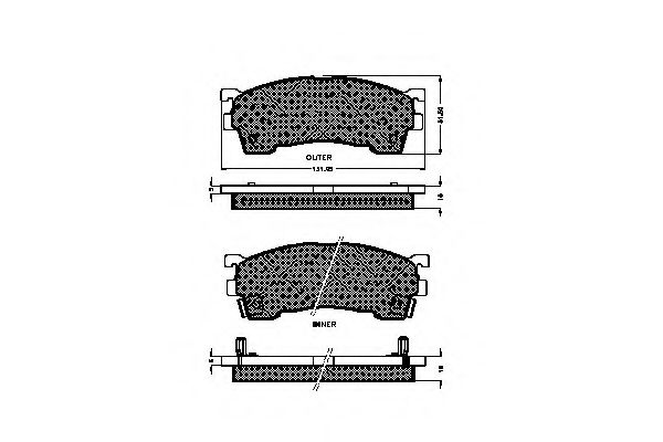 set placute frana,frana disc