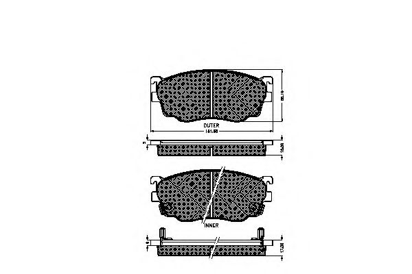 set placute frana,frana disc