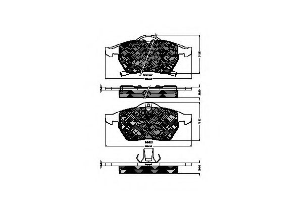 set placute frana,frana disc