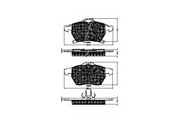 set placute frana,frana disc