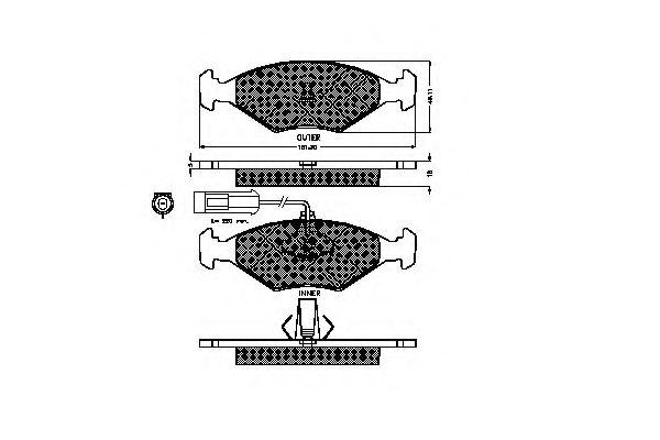 set placute frana,frana disc