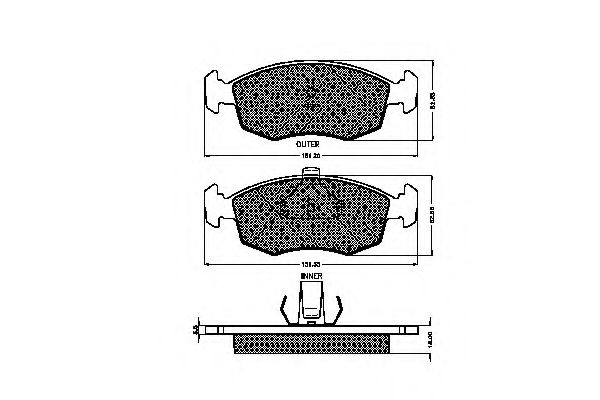 set placute frana,frana disc