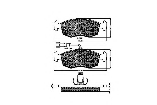 set placute frana,frana disc