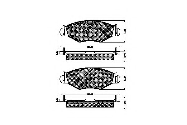 set placute frana,frana disc