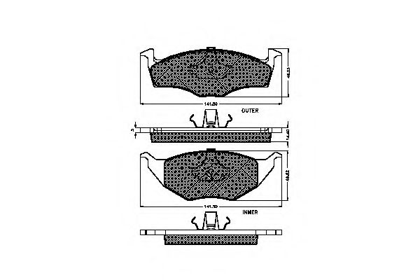 set placute frana,frana disc