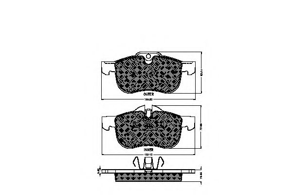 set placute frana,frana disc