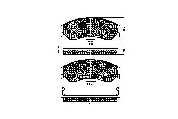 set placute frana,frana disc