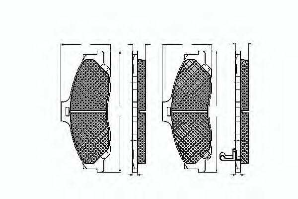 set placute frana,frana disc