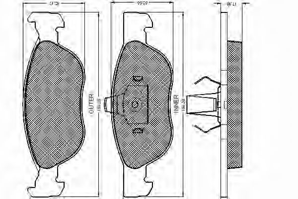 set placute frana,frana disc