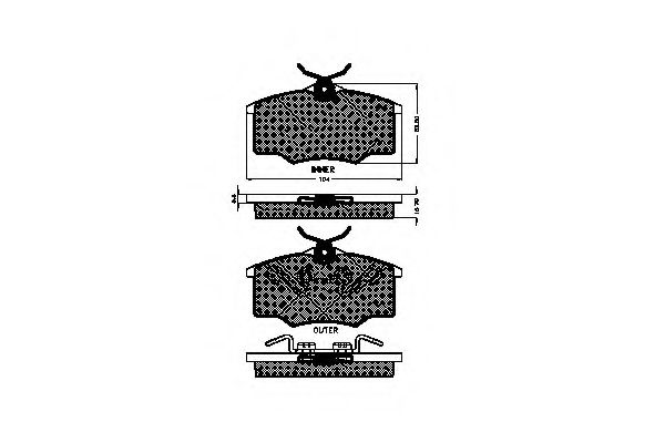 set placute frana,frana disc