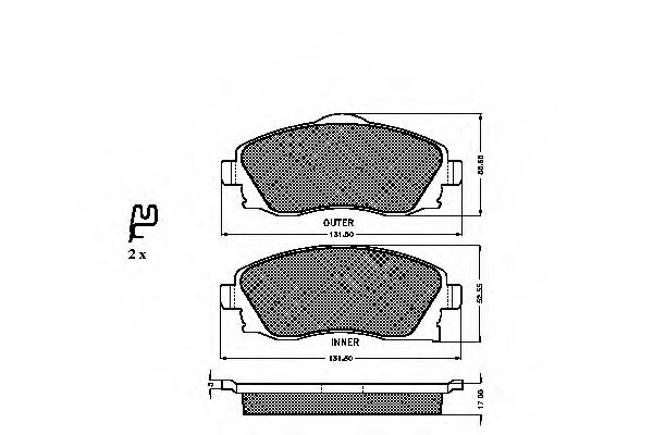 set placute frana,frana disc