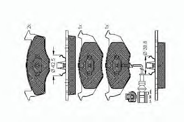 set placute frana,frana disc