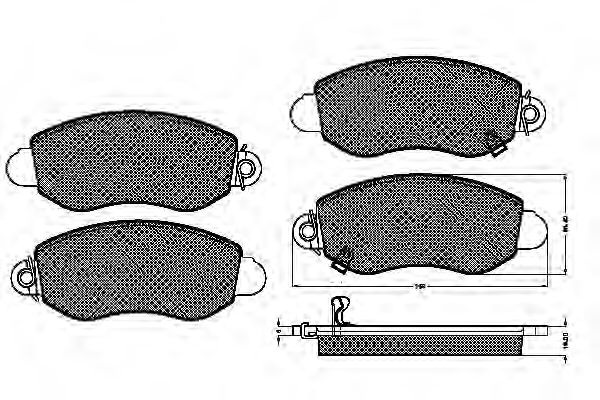 set placute frana,frana disc