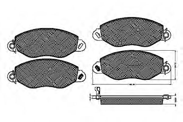 set placute frana,frana disc