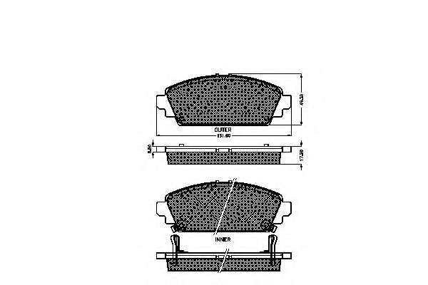 set placute frana,frana disc