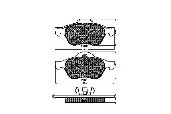 set placute frana,frana disc