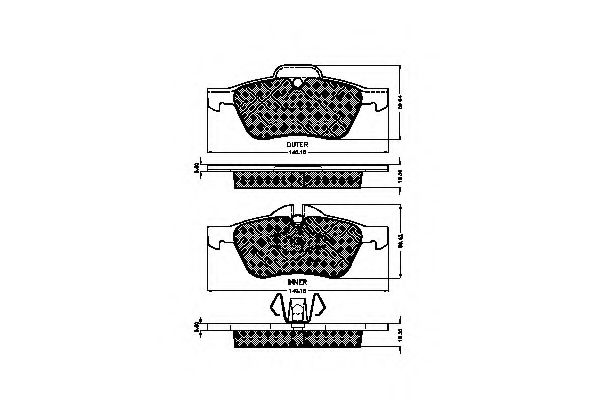 set placute frana,frana disc