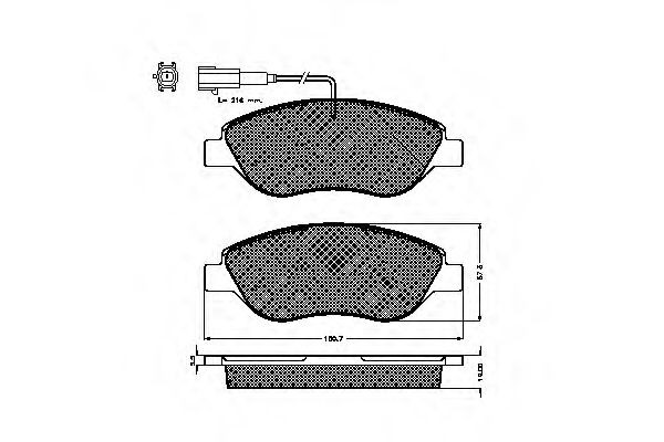 set placute frana,frana disc