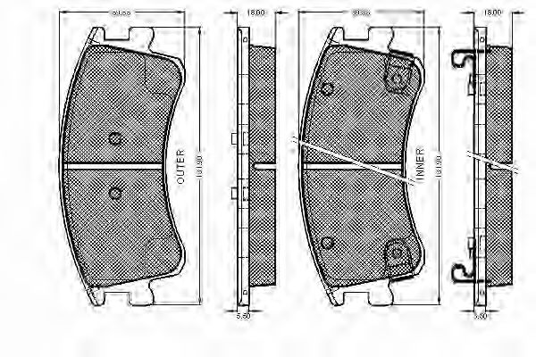 set placute frana,frana disc