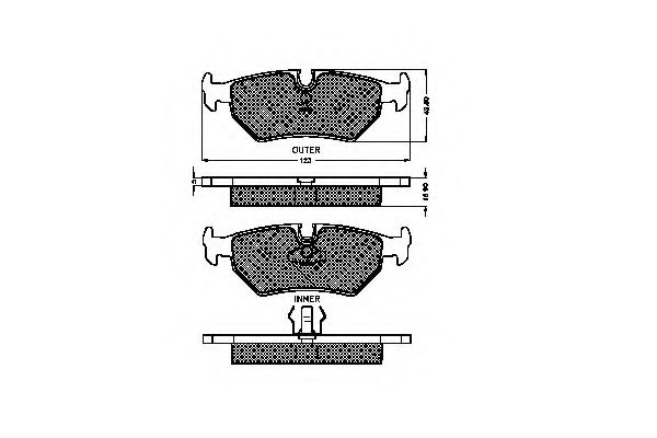 set placute frana,frana disc