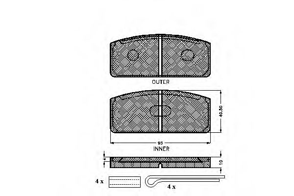 set placute frana,frana disc