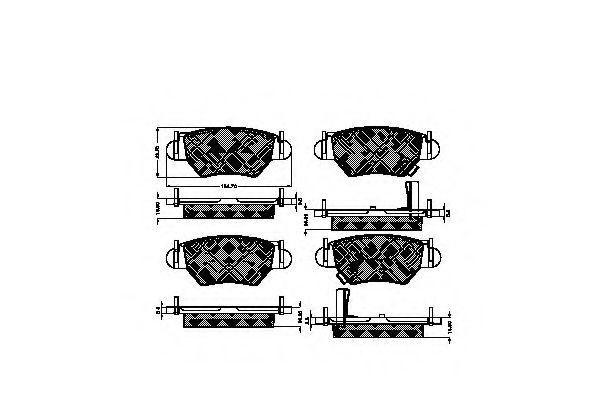 set placute frana,frana disc