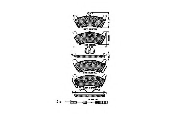 set placute frana,frana disc