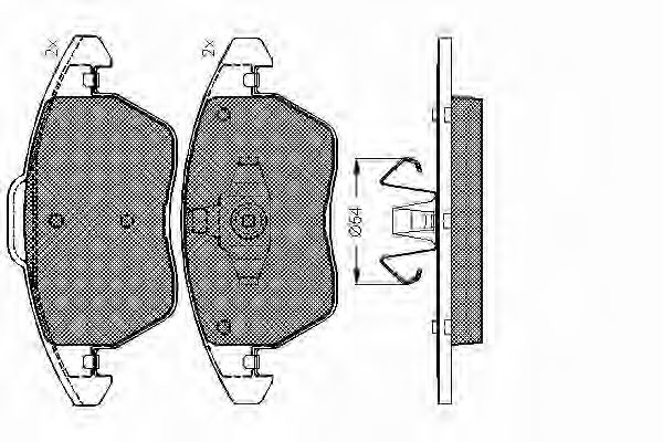 set placute frana,frana disc