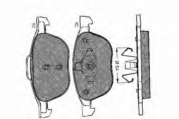 set placute frana,frana disc