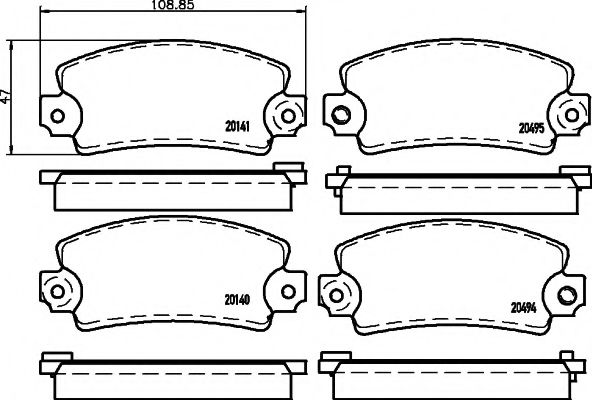 set placute frana,frana disc