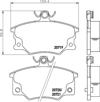 set placute frana,frana disc