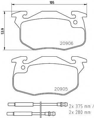 set placute frana,frana disc