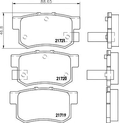 set placute frana,frana disc