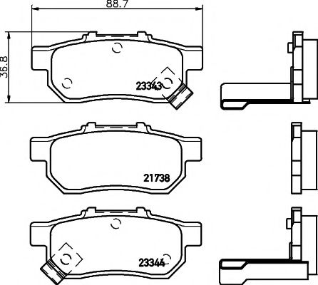 set placute frana,frana disc