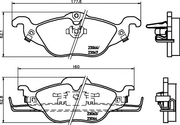 set placute frana,frana disc