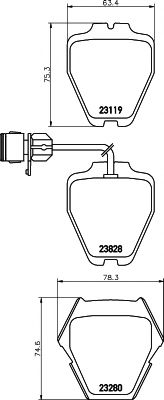 set placute frana,frana disc