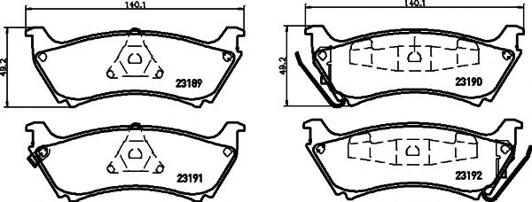 set placute frana,frana disc