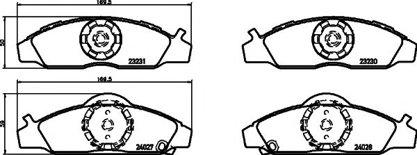 set placute frana,frana disc