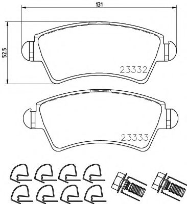 set placute frana,frana disc