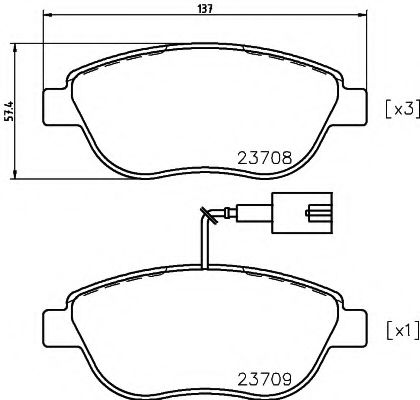 set placute frana,frana disc