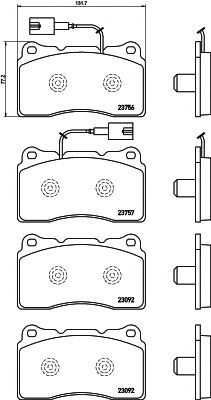 set placute frana,frana disc