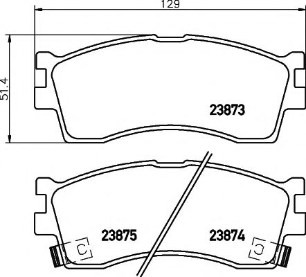 set placute frana,frana disc